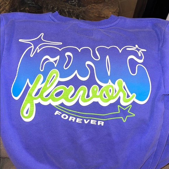 poppi Purple Crewneck Sweatshirt with Aqua Logo - Picture 5 of 5